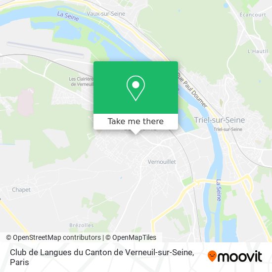 Mapa Club de Langues du Canton de Verneuil-sur-Seine