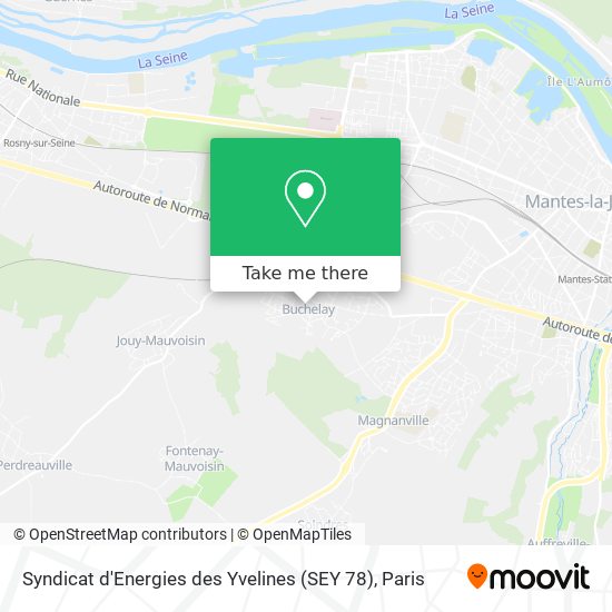 Mapa Syndicat d'Energies des Yvelines (SEY 78)