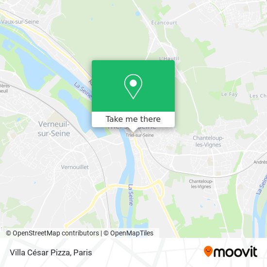 Villa César Pizza map