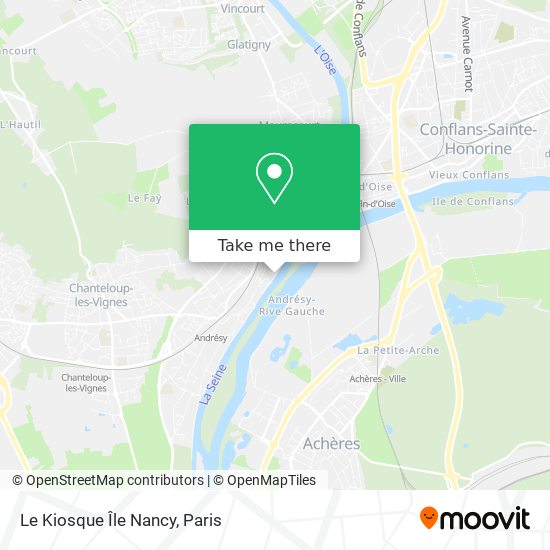 Mapa Le Kiosque Île Nancy