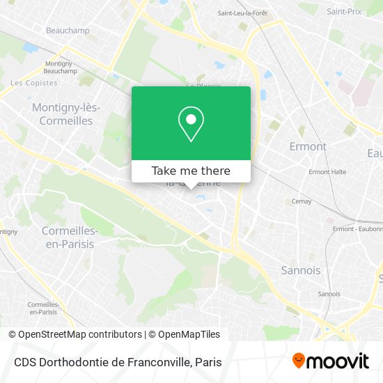 Mapa CDS Dorthodontie de Franconville