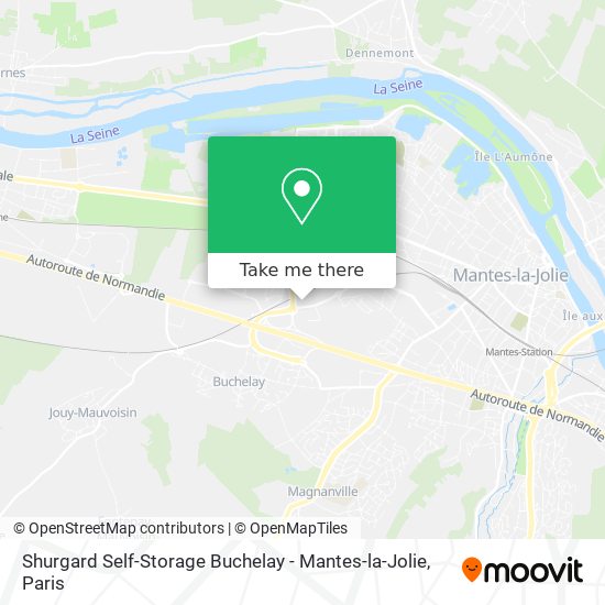 Mapa Shurgard Self-Storage Buchelay - Mantes-la-Jolie