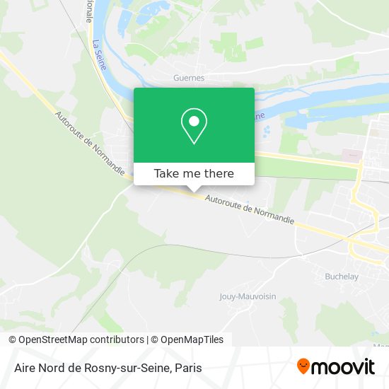 Mapa Aire Nord de Rosny-sur-Seine