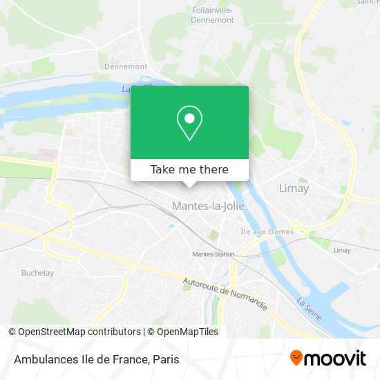 Ambulances Ile de France map