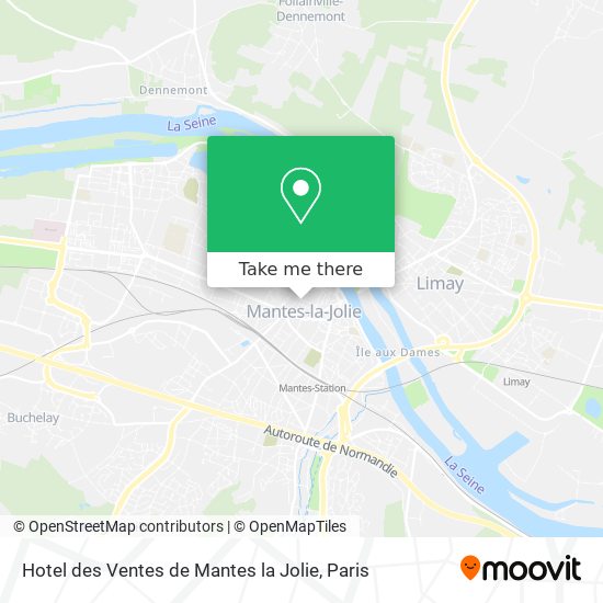 Mapa Hotel des Ventes de Mantes la Jolie