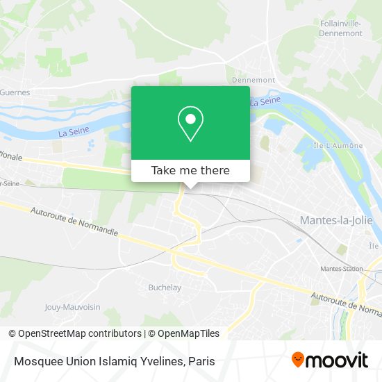 Mapa Mosquee Union Islamiq Yvelines