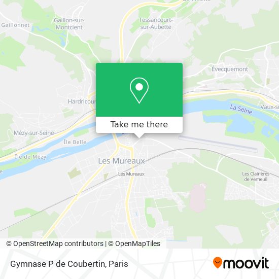 Gymnase P de Coubertin map