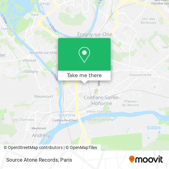 Source Atone Records map