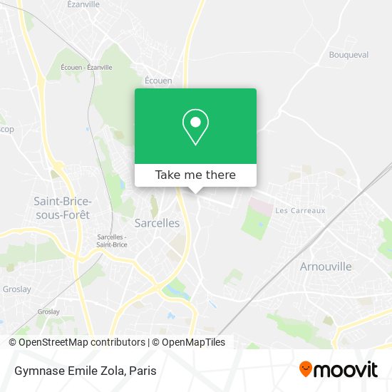 Mapa Gymnase Emile Zola
