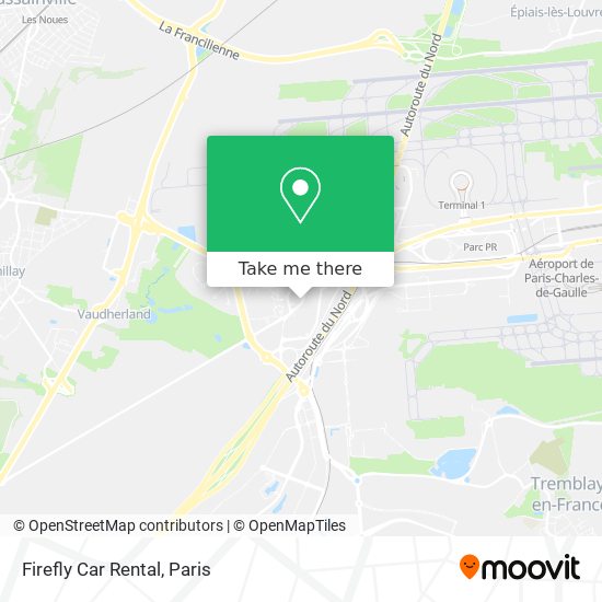 Mapa Firefly Car Rental