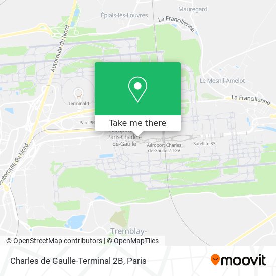 Mapa Charles de Gaulle-Terminal 2B