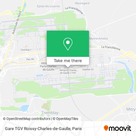 Gare TGV Roissy-Charles-de-Gaulle map