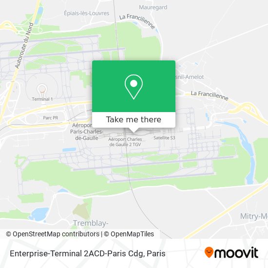 Enterprise-Terminal 2ACD-Paris Cdg map