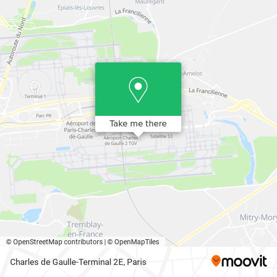 Charles de Gaulle-Terminal 2E map