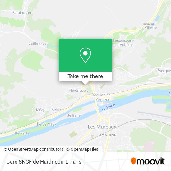 Gare SNCF de Hardricourt map