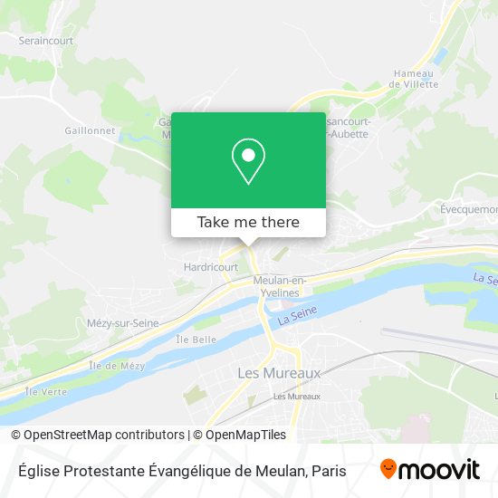 Mapa Église Protestante Évangélique de Meulan