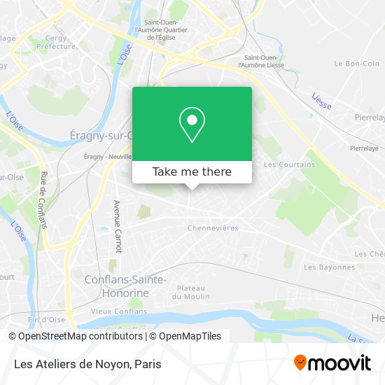 Mapa Les Ateliers de Noyon