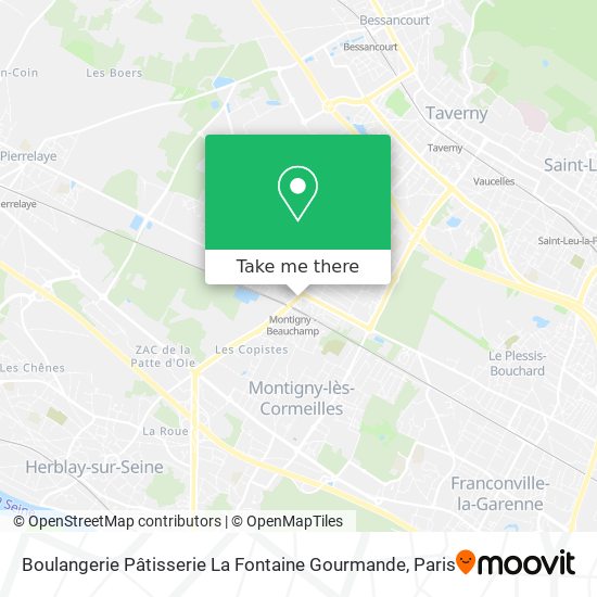 Mapa Boulangerie Pâtisserie La Fontaine Gourmande