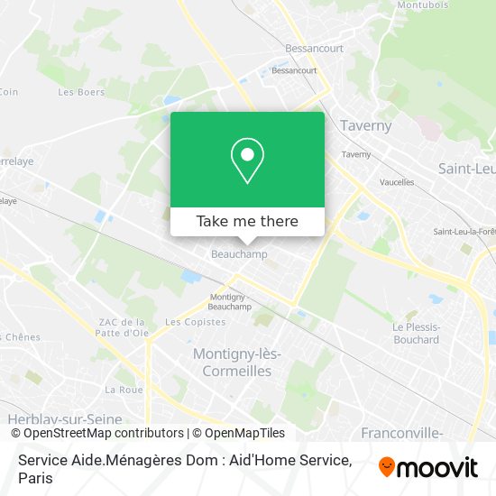Service Aide.Ménagères Dom : Aid'Home Service map