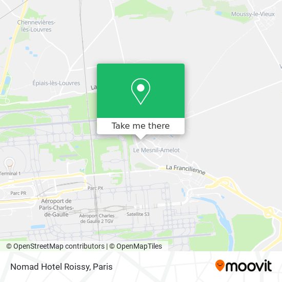 Nomad Hotel Roissy map