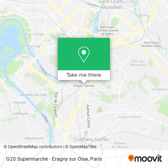 G20 Supermarché - Eragny sur Oise map