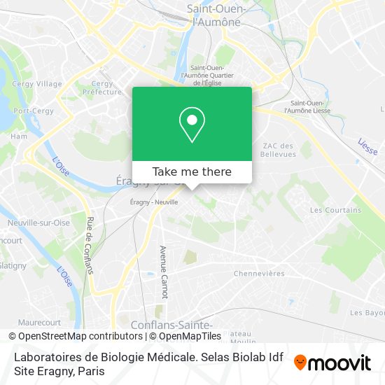 Laboratoires de Biologie Médicale. Selas Biolab Idf Site Eragny map