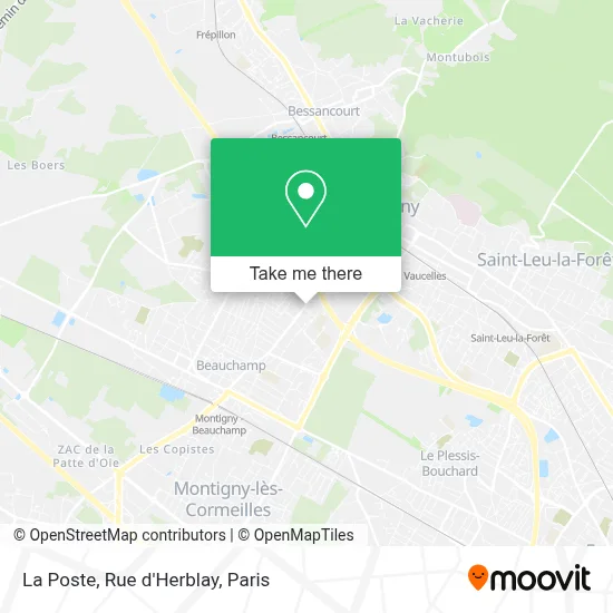 La Poste, Rue d'Herblay map
