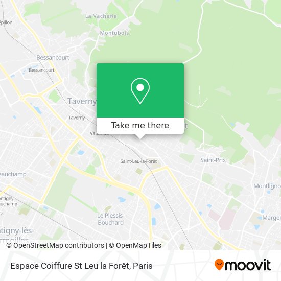 Mapa Espace Coiffure St Leu la Forêt