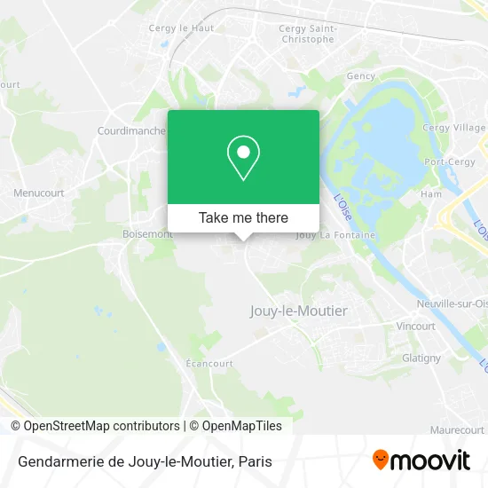 Gendarmerie de Jouy-le-Moutier map
