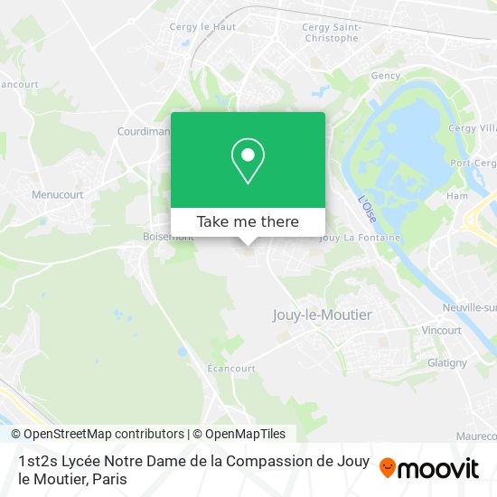 1st2s Lycée Notre Dame de la Compassion de Jouy le Moutier map