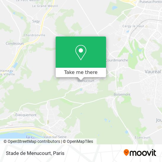 Mapa Stade de Menucourt