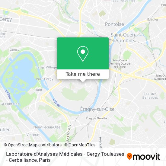 Laboratoire d'Analyses Médicales - Cergy Touleuses - Cerballiance map