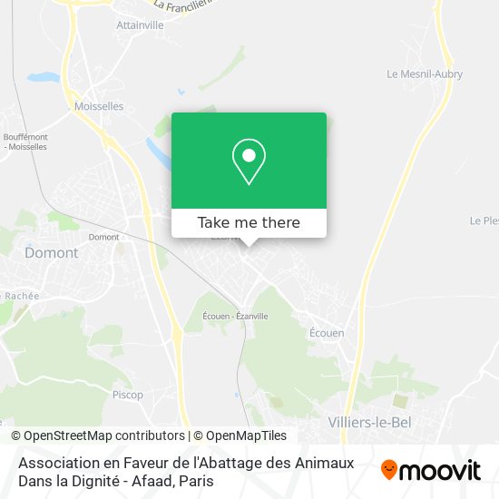 Association en Faveur de l'Abattage des Animaux Dans la Dignité - Afaad map