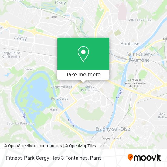 Mapa Fitness Park Cergy - les 3 Fontaines