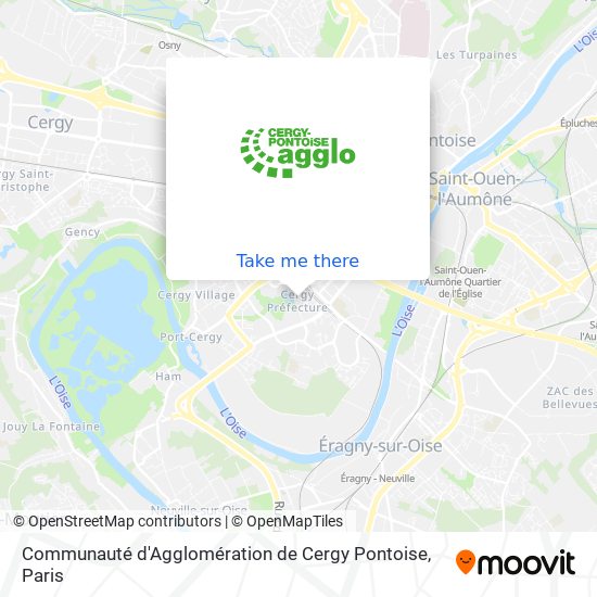 Mapa Communauté d'Agglomération de Cergy Pontoise