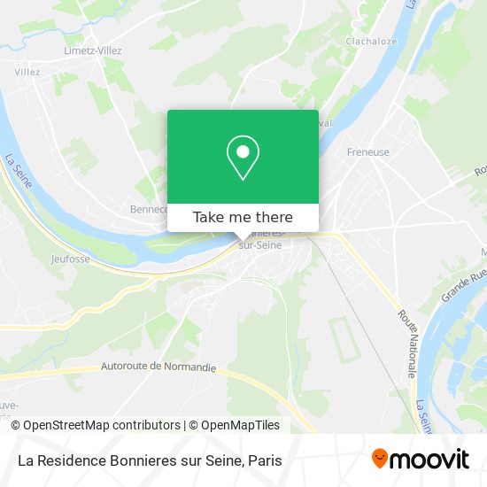 La Residence Bonnieres sur Seine map