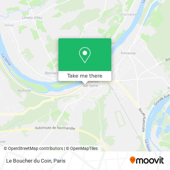 Le Boucher du Coin map