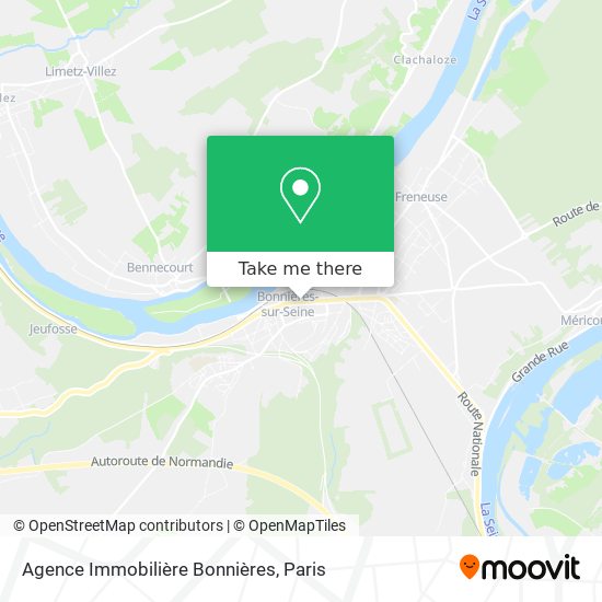 Agence Immobilière Bonnières map