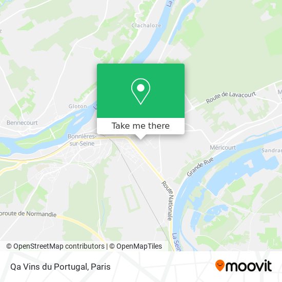 Mapa Qa Vins du Portugal