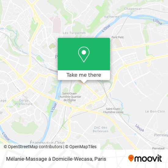 Mapa Mélanie-Massage à Domicile-Wecasa