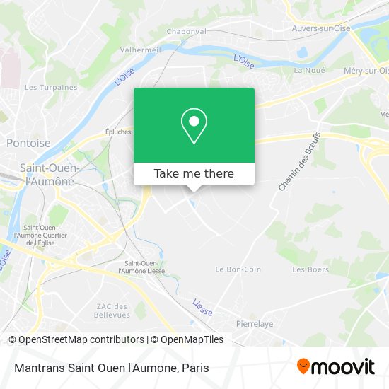 Mantrans Saint Ouen l'Aumone map