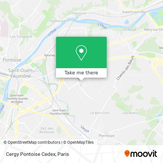 Mapa Cergy Pontoise Cedex