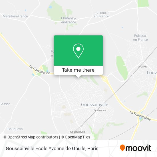 Mapa Goussainville Ecole Yvonne de Gaulle