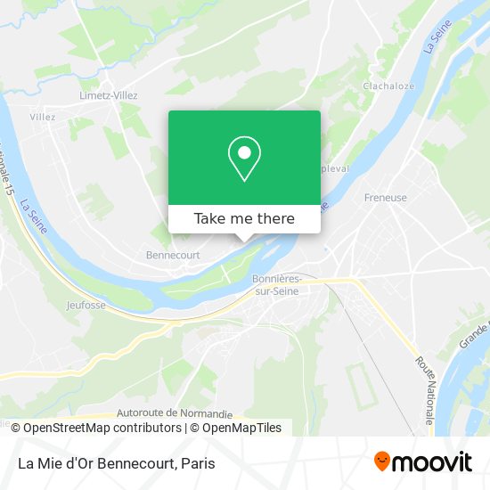 Mapa La Mie d'Or Bennecourt
