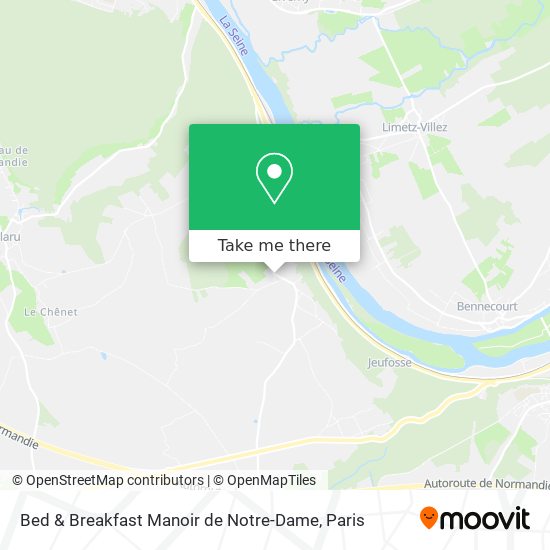 Mapa Bed & Breakfast Manoir de Notre-Dame