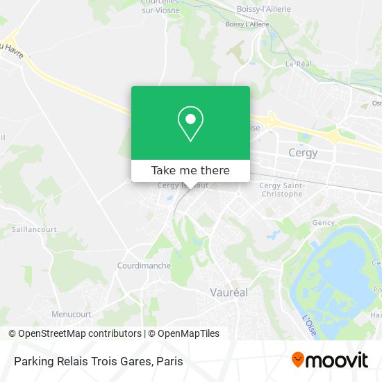 Parking Relais Trois Gares map