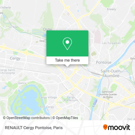 RENAULT Cergy Pontoise map