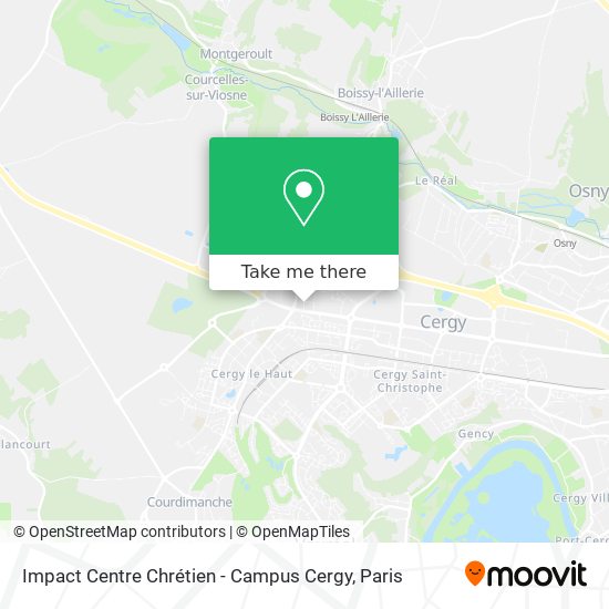 Mapa Impact Centre Chrétien - Campus Cergy