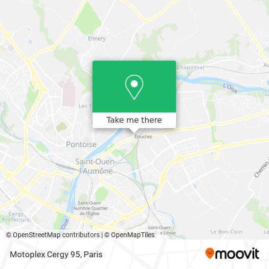 Mapa Motoplex Cergy 95