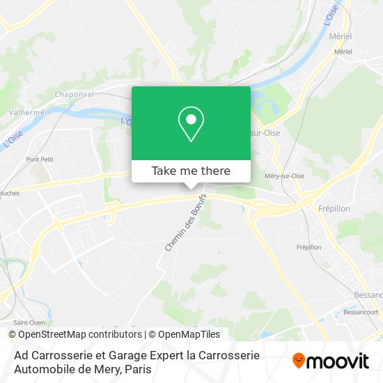 Mapa Ad Carrosserie et Garage Expert la Carrosserie Automobile de Mery